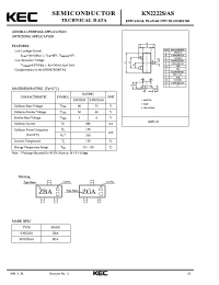 Datasheet KN2222AS manufacturer KEC